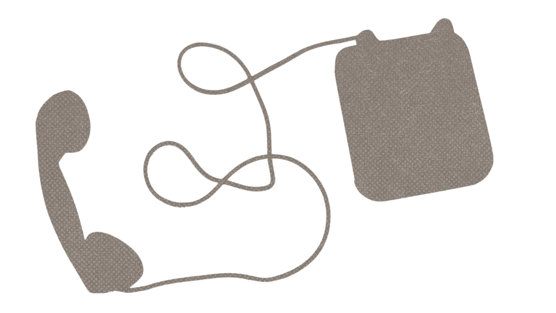 Illustration featuring a rotary phone